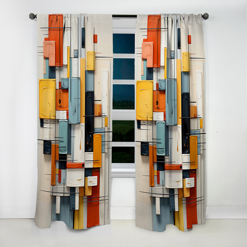 Landscape Curtain Panel, Prairie Field Scene Blackout Decor - Boundless Prairies Wonderland, 52" W x 63" L