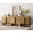 Adora 3 In 1 Wood Accent Cabinet With Drawers, 94.5" Modern Credenza Storage Cabinet With Curved Profile Design For Living Room, Kitchen, Dining Room, Hallway-42267500