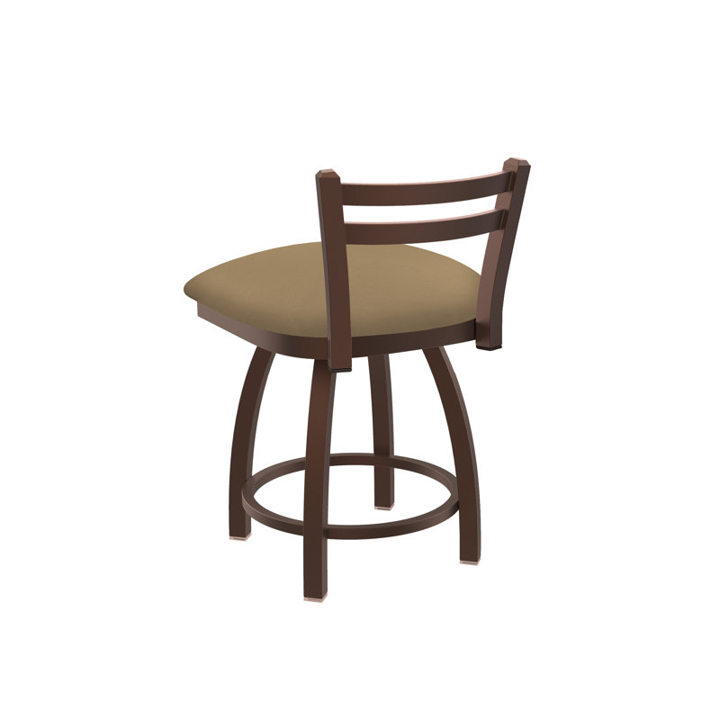 Tabouret de coiffeuse en métal Jackie, Bronze, Vinyle - sable Canter