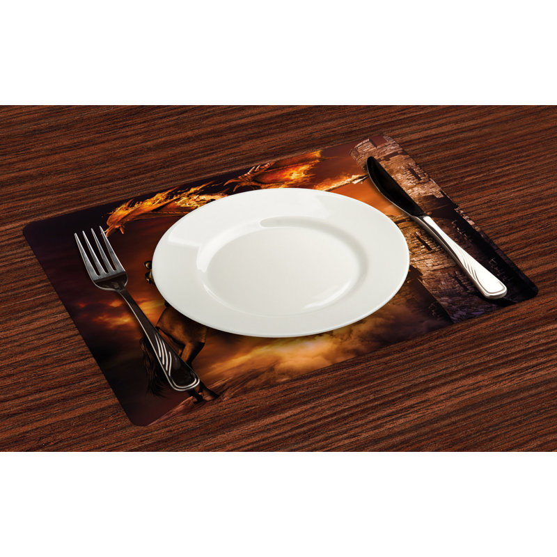 Polyester Abstract Rectangle Placemat