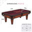 Table de billard Fat Cat Reno 7,5 pi avec toile bourgogne