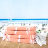 Ensemble de 2 serviettes de plage - orange clair