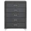 Commode de chambre à 5 tiroirs Orton - bleu-1941480493