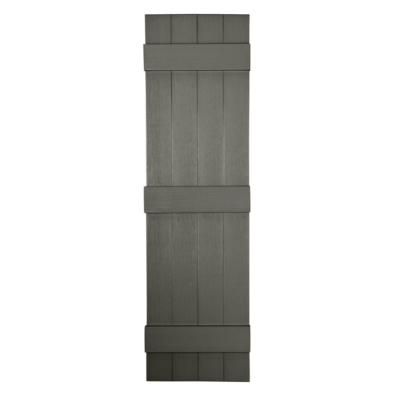 Persiennes personnalisées à 4 planches fermées, Gris colombe, 75"