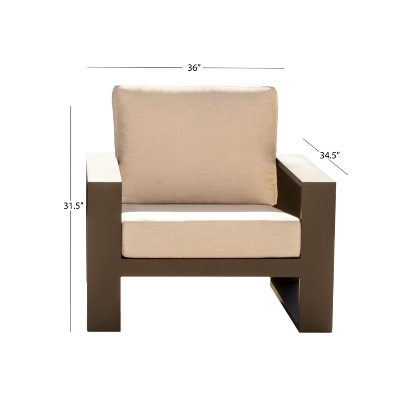 Blakelie Patio Chair with Sunbrella Cushions with Ottoman