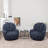 Petal Tufted Swivel Bucket Chair(Set Of 2)-2091933643