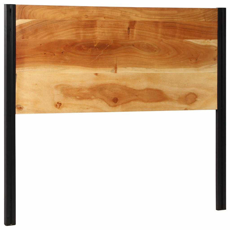 Headboard Solid Wood Acacia And Iron, 100cm H x 120cm W x 2cm D