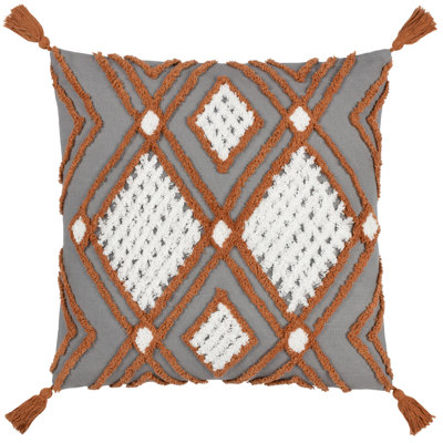 Aquene Tufted Geometric Square Throw Cushion