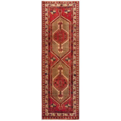 Tapis de couloir oriental en coton / laine noué à la main 3 pi 3 po x 10 pi 4 po Oriental