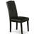 Encinal Parson Dining Room Chairs - Nailhead Trim Black Faux Leather Padded Chairs, Set of 2, Black-2144314950-2144313786