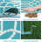Geometric Reversible Plastic Outdoor Rug Yard Seaside Camping Large Mat-164687391
