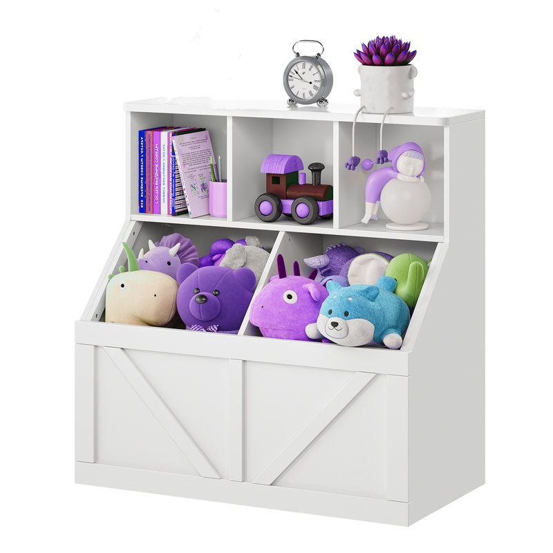 89.9Cm Toy Storage in White