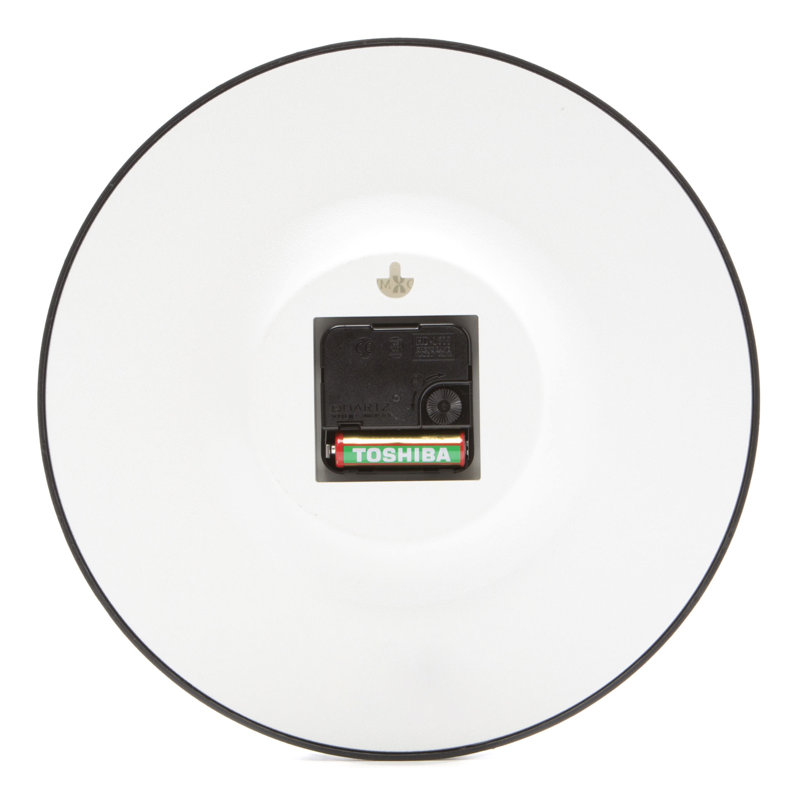ITC Round Plastic Wall Clock 14 Inches - Black