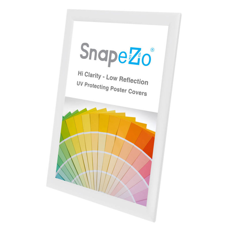 Cadre en aluminium Snapezo Snap Frame, 8,5 po x 14 po, Blanc