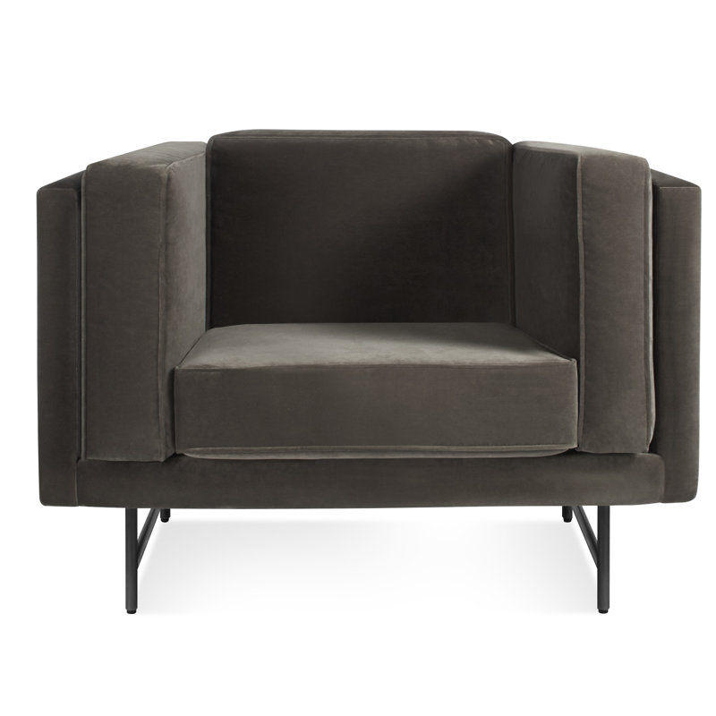 Bank Club Chair, Lava Polyester Blend, Black