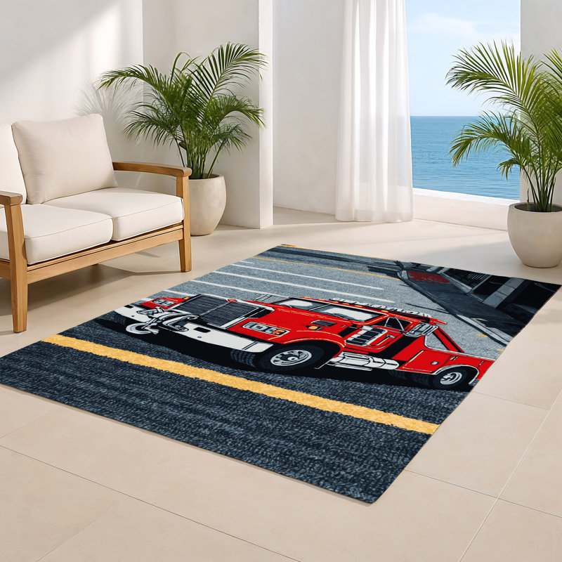 Tapis intérieur et extérieur gris Transport, Rectangulaire 2 pi x 3 pi