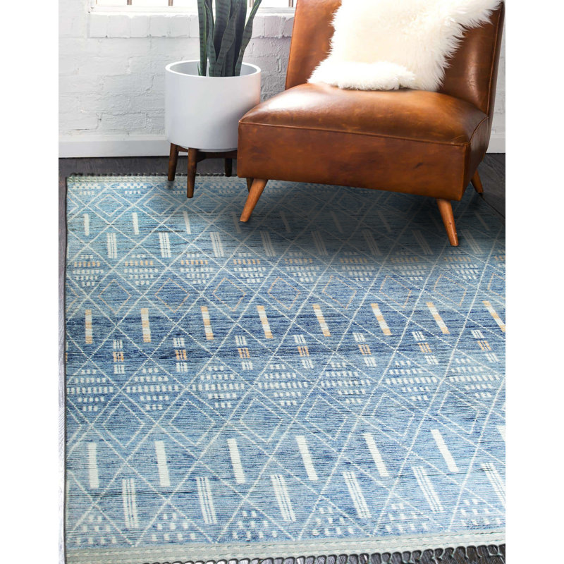 Tapis transitionnel bleu Refin Marrakech