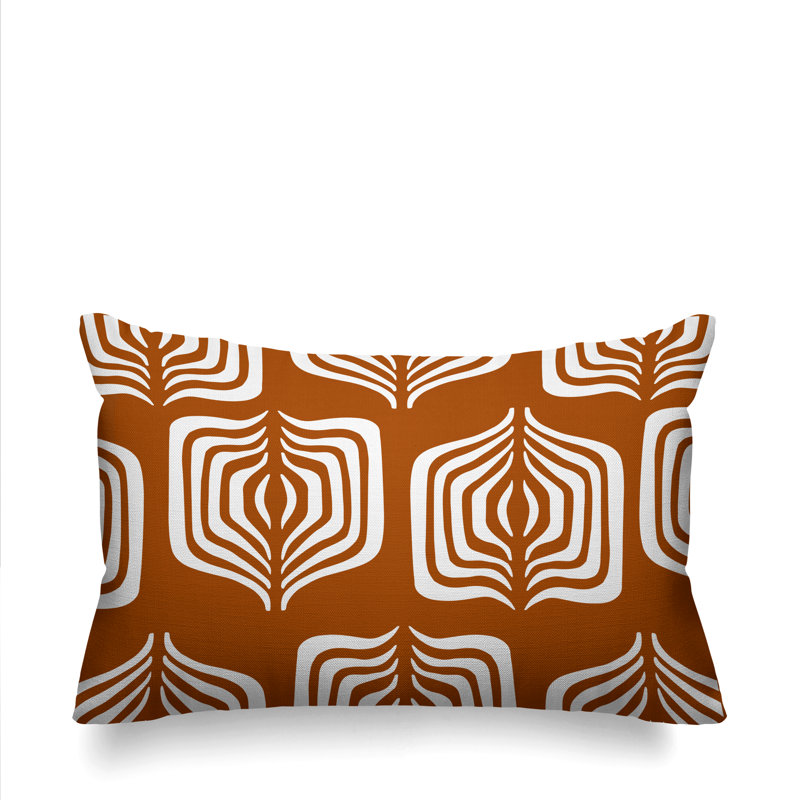 Housse et insert de coussin rectangulaire d'extérieur Dale Tribal, Orange brûlé