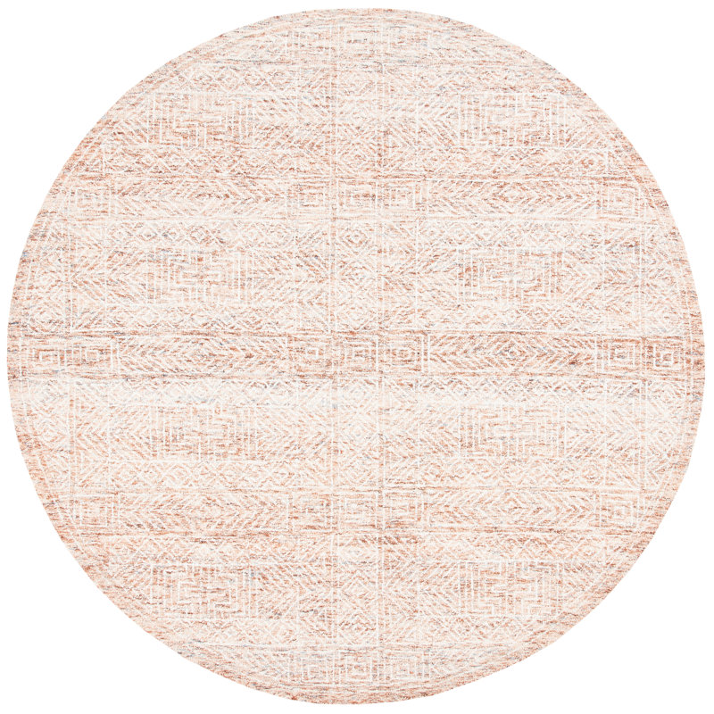 Essence Hand Tufted Wool Geometric Rug, Round 7'