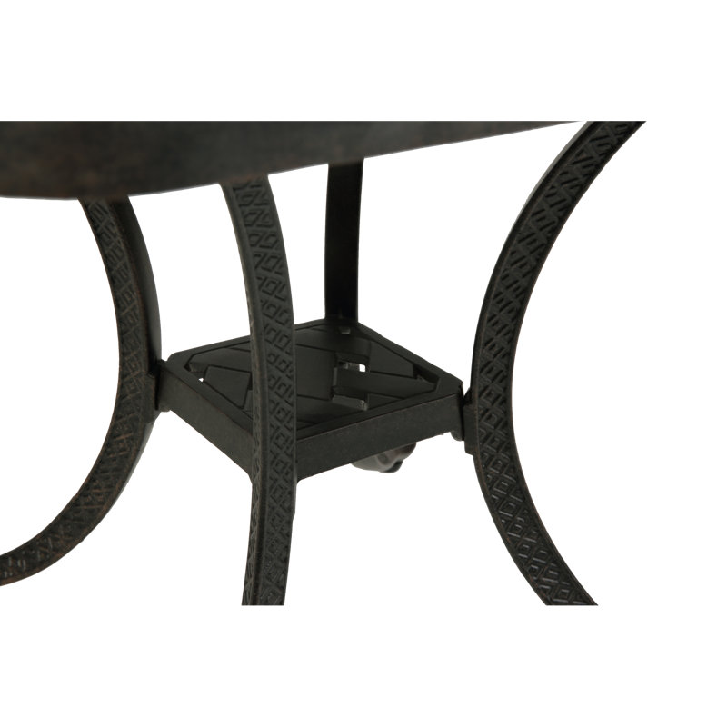 Table de patio en aluminium durable de conception classique pour les cours arrière