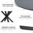 Pedestal Dining Set, 42'' Round Dining Table and Teddy Dining Chair, metal legs.-1099580068-1099580074-1095131718