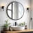Wall Mounted Round Mirror With Aluminum Alloy Frame, Tempered Glass Round Mirror-2137109784-2137109790