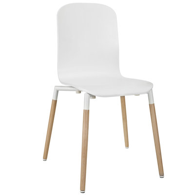 Chaise d'appoint empilable en blanc
