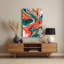 Aquarelle abstraite 57, art mural en métal orange-1930927050