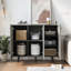 Armoire de rangement à trois portes, buffet en bois avec tablette réglable, armoire à café en bois, armoire de cuisine-2116454063