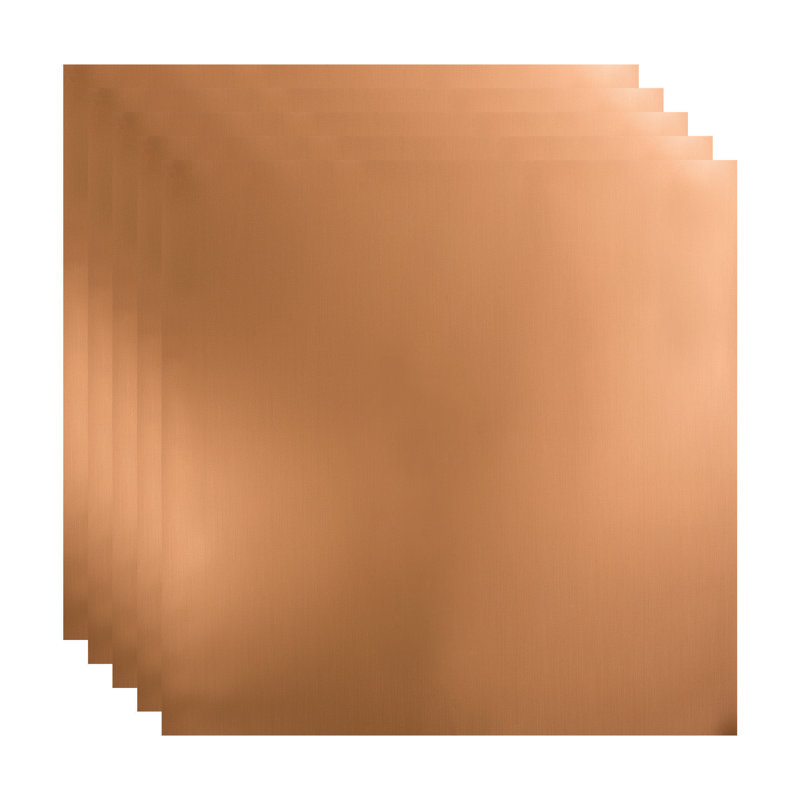 Panneau de plafond décoratif plat en vinyle 2 pi x 2 pi FASÄDE, Cuivre poli