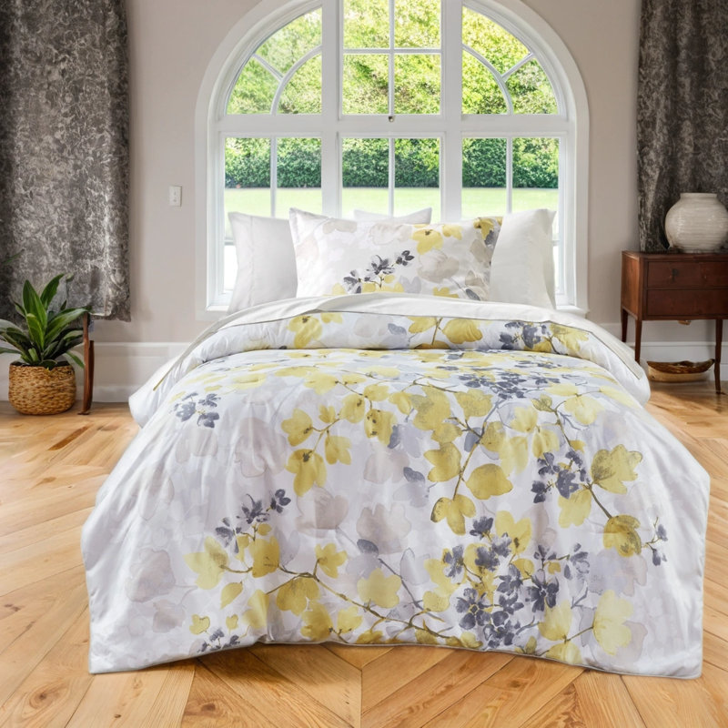 Ensemble d'édredon et de draps jaune, literie 10 pièces, Couvre-lit simple + taies d'oreiller