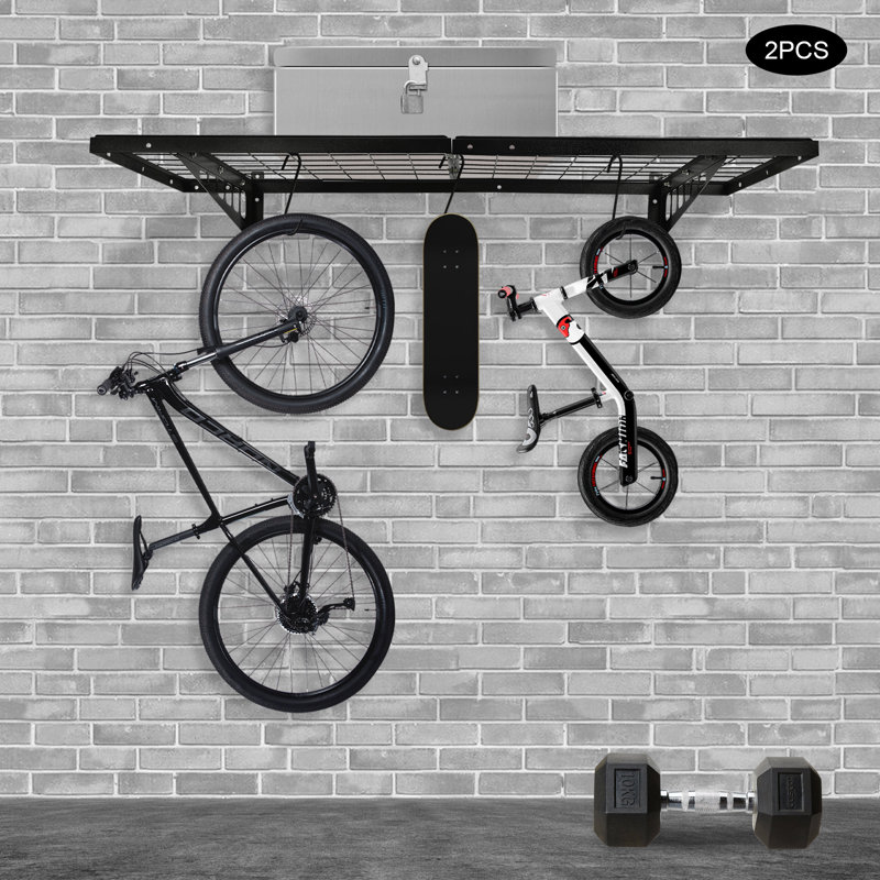 Michaael 48'' W Metal Storage Rack, Black