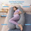  Oreiller pour la grossesse Queen Rose, oreillers soyeux rafraîchissants pour dormir, oreiller de maternité pour femme enceinte avec housse en jersey de soie rafraîchissante, gris clair-591778424