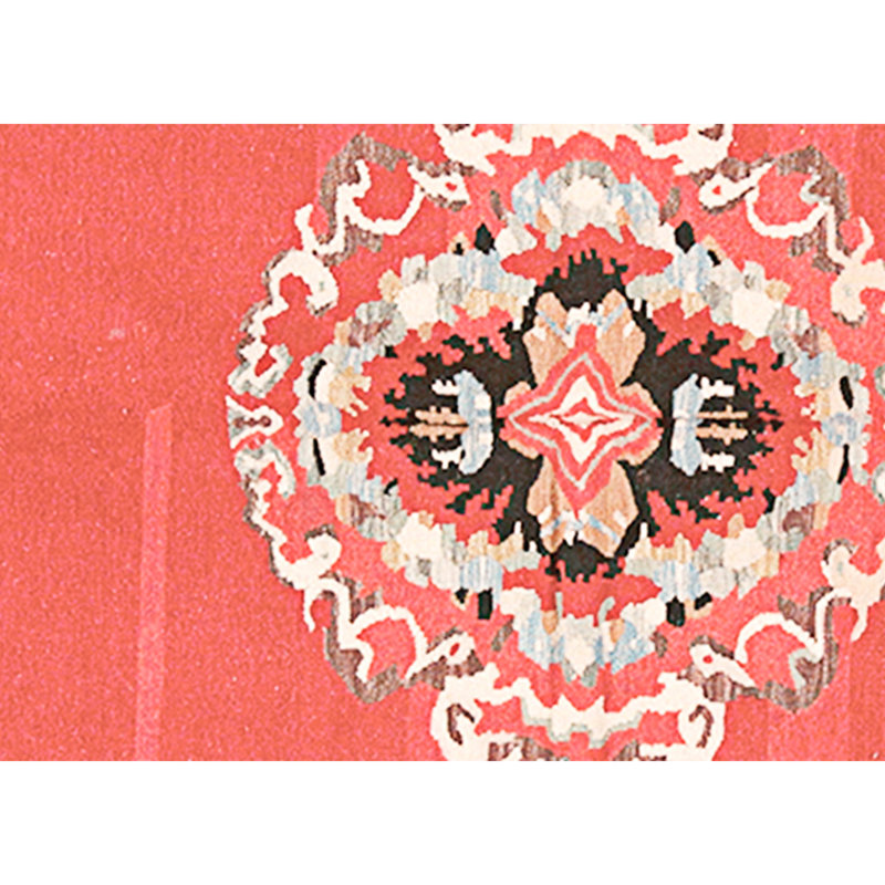 High-Quality Hand-Knotted Red And Black Area Rug