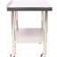 Table de préparation 24 x 35 1/2 pouces, capacité de 440 lb avec dosseret, tablette inférieure réglable et 4 tablettes en acier inoxydable pour le rangement de la lessive et la préparation de restaurant