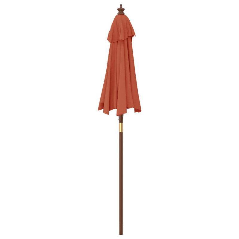 Aslyn Market Parasol, 231cm H x 196cm W x 196cm D, Terracotta