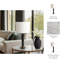 27" Comsouth Marble Table Lamp, Black/White