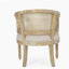 Chaise décorative en bois d'hévéa beige naturel