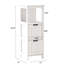 Rangement de salle de bain blanc avec 2 tiroirs et 1 tablette pour le rangement des articles de toilette et des serviettes