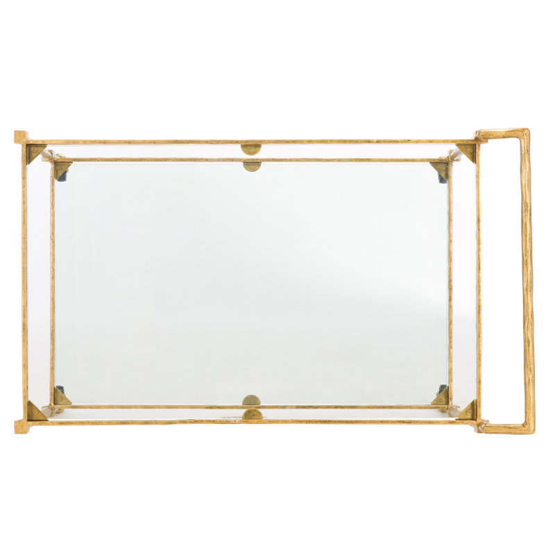 Tenasia Metal And Glass Bar Cart