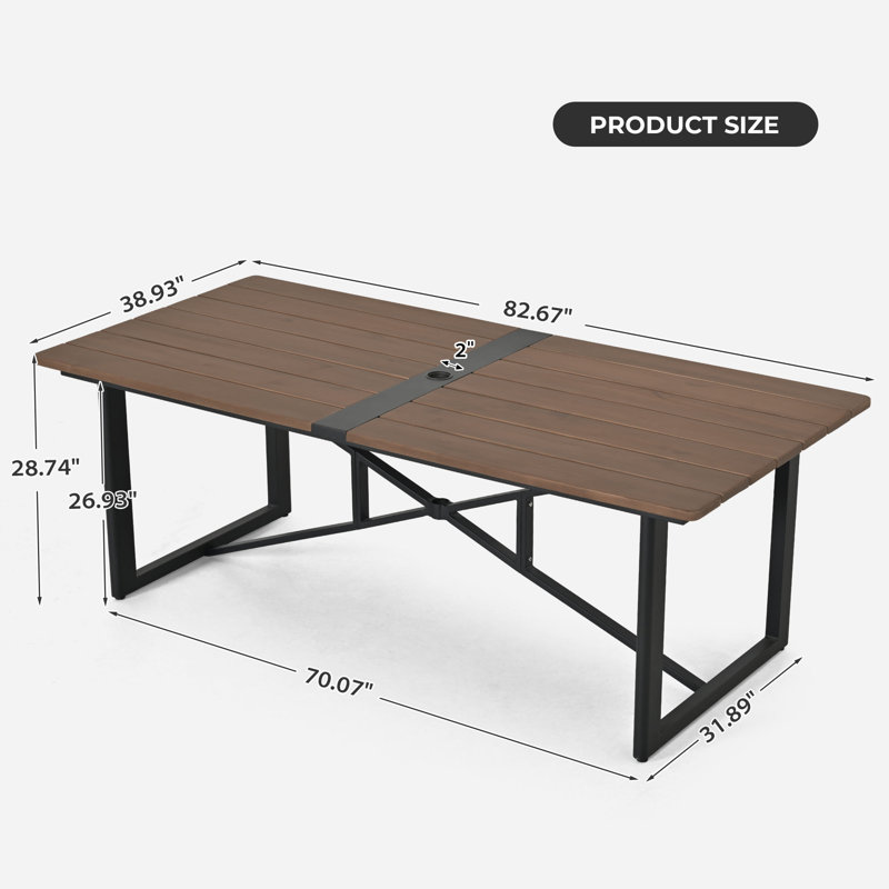 Table de salle à manger d'extérieur Ocanas