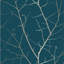 Floral Non-Pasted Metallic Wallpaper Double Roll-1505293844
