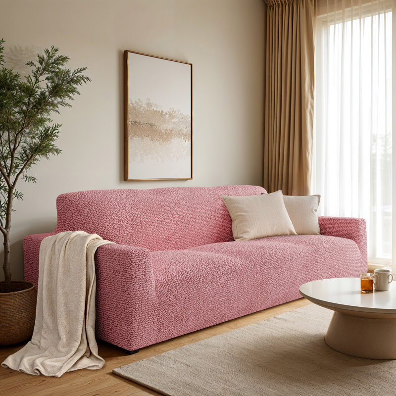 Housse extensible pour canapé pour animaux de compagnie - Housse de protection pour meuble lavable, Rose
