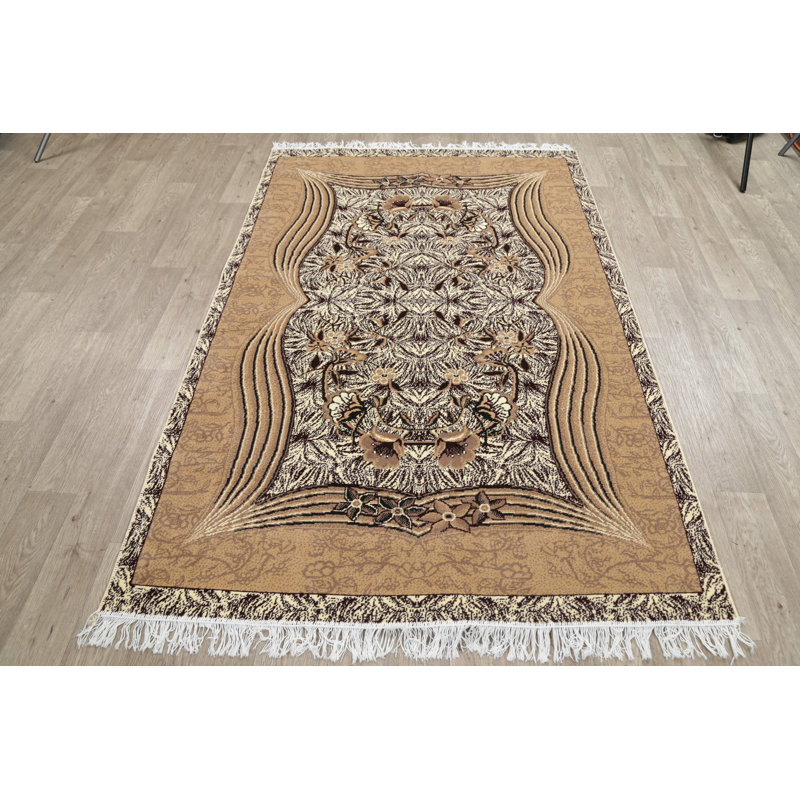 Tapis beige/noir/brun turc Bourque