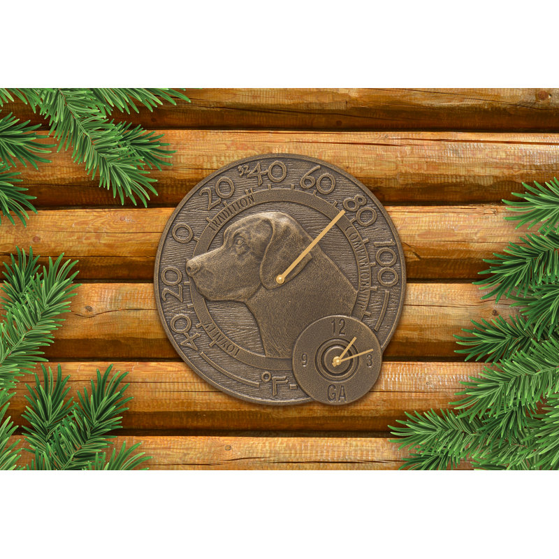 Metal Wall Clock, French Bronze