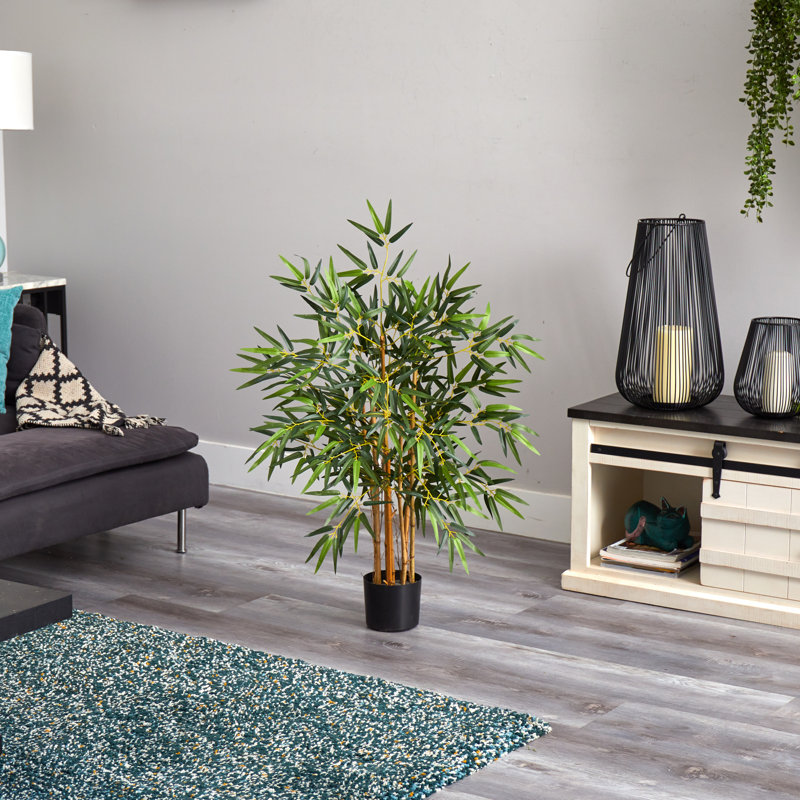 Arbre de bambou artificiel en pot, H 36 po x l 21 po x P 21 po