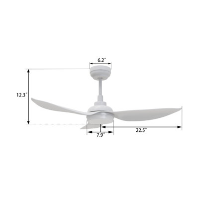 Daisy 45'' Smart Ceiling Fan With Remote, Light Kit Included,Works With Google Assistant And Amazon Alexa,Siri Shortcut