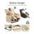 41.7" Wide Oversized Recliner Chair with Heat and Massage, PU Leather Manual Recliner with 1.5X Sponge Filling-431810942