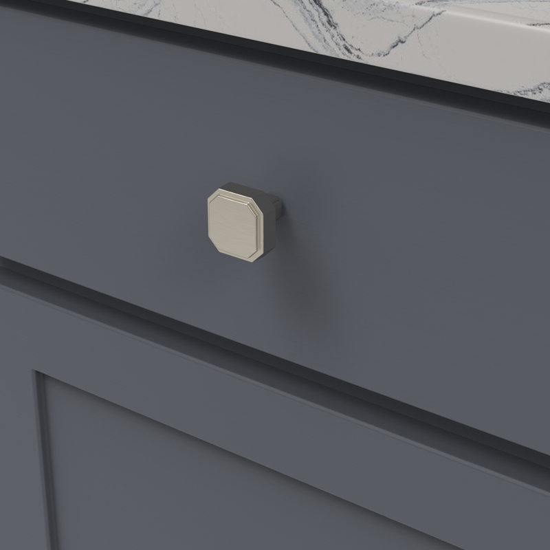 Monroe Square Knob, Satin Nickel