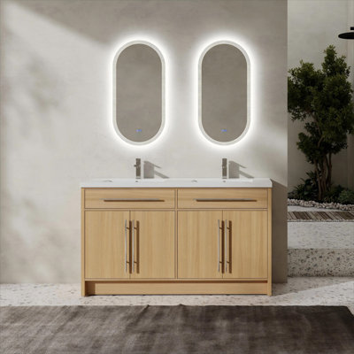 Meuble-lavabo sur pied 60 po avec lavabo en résine